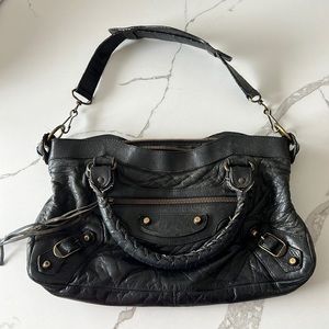 Balenciaga Chèvre Classic tote, goatskin leather, Black